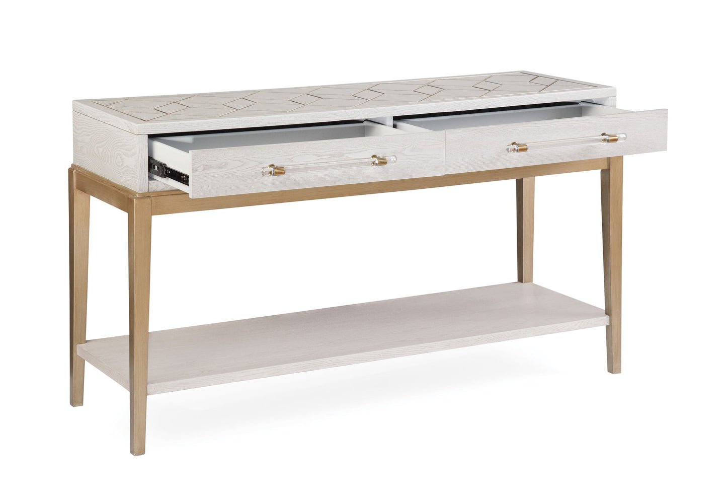 Perrine - Console - White / Gold