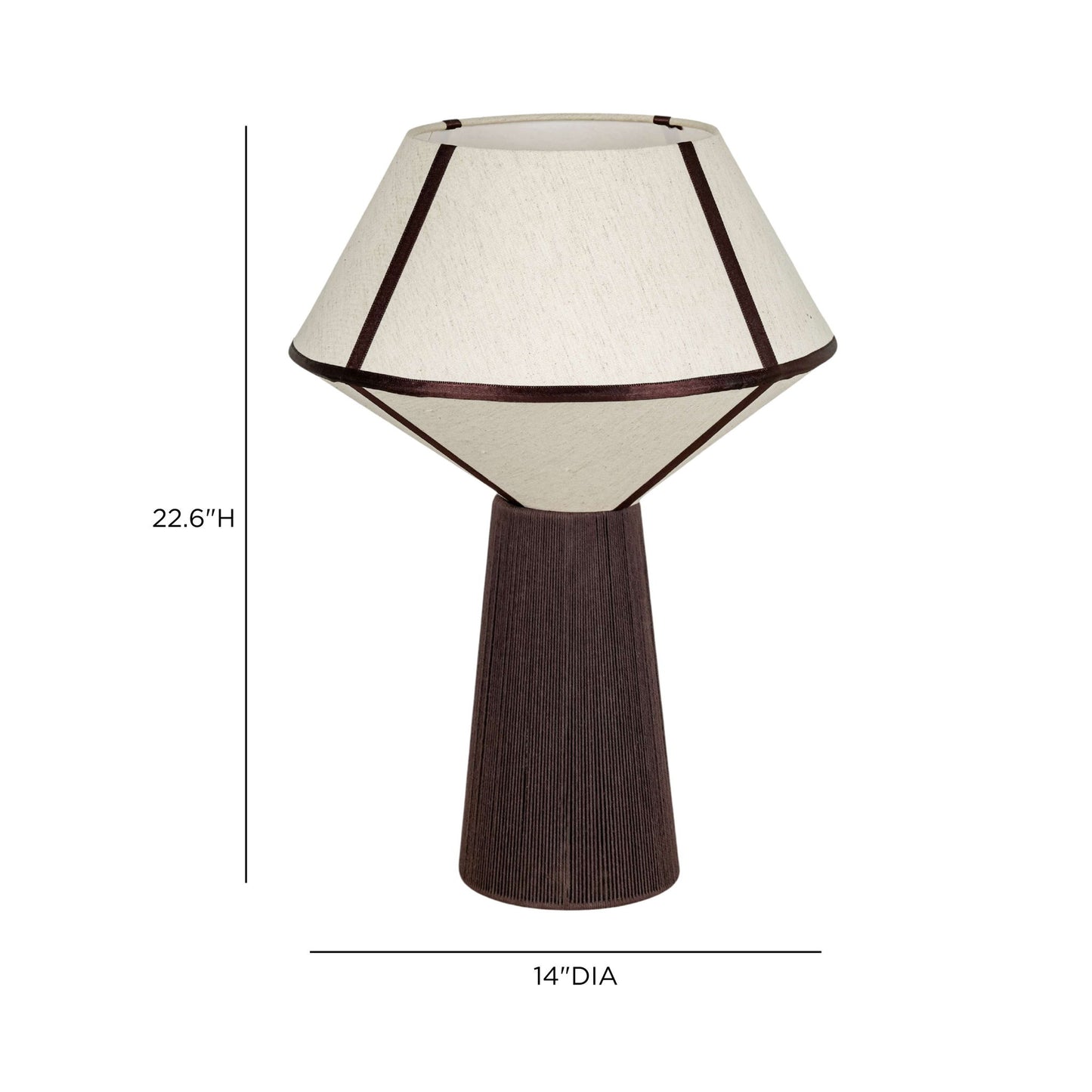 Josephine - Upwards Table Lamp - Chocolate Brown