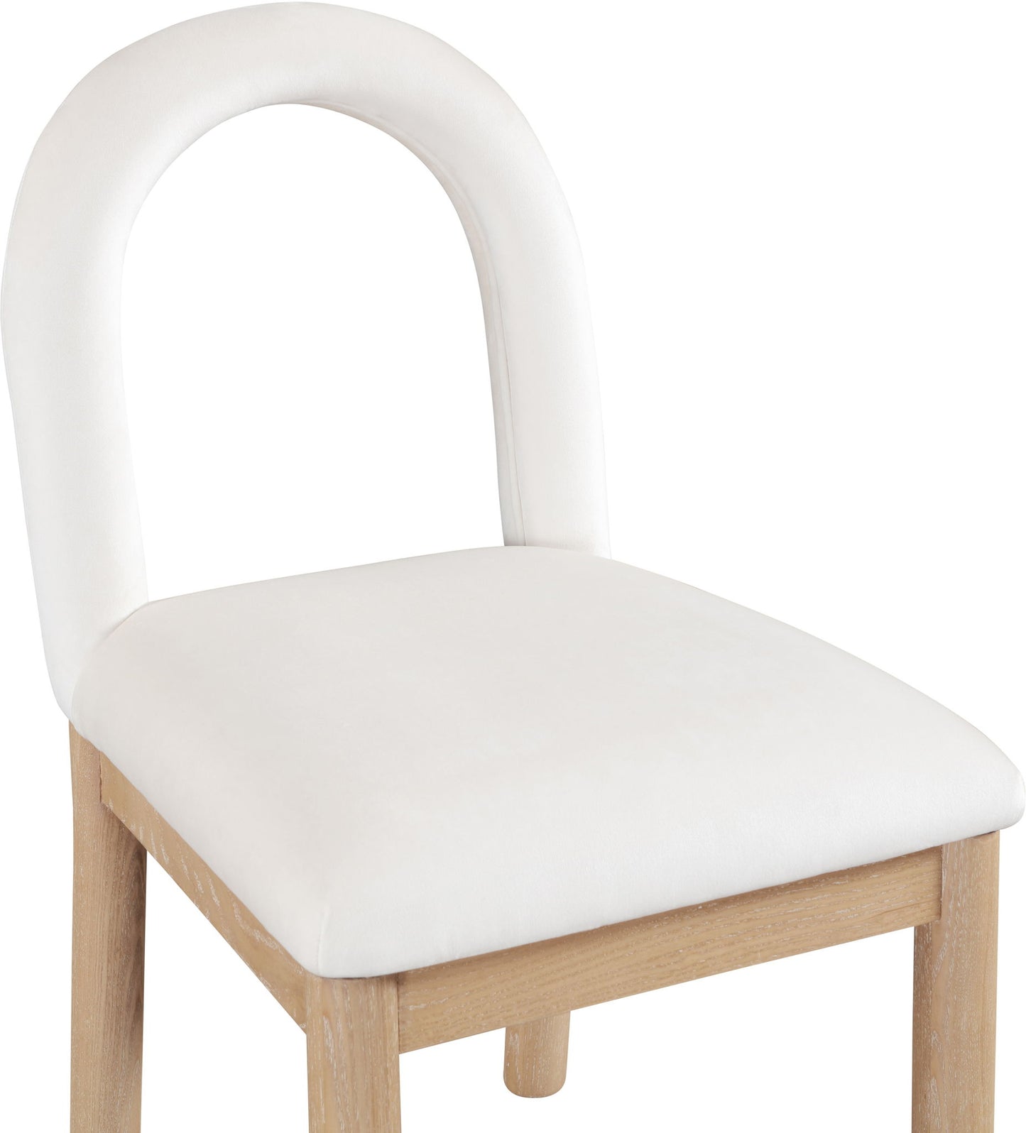 Conrad - Velvet Dining Chair With Natural Legs