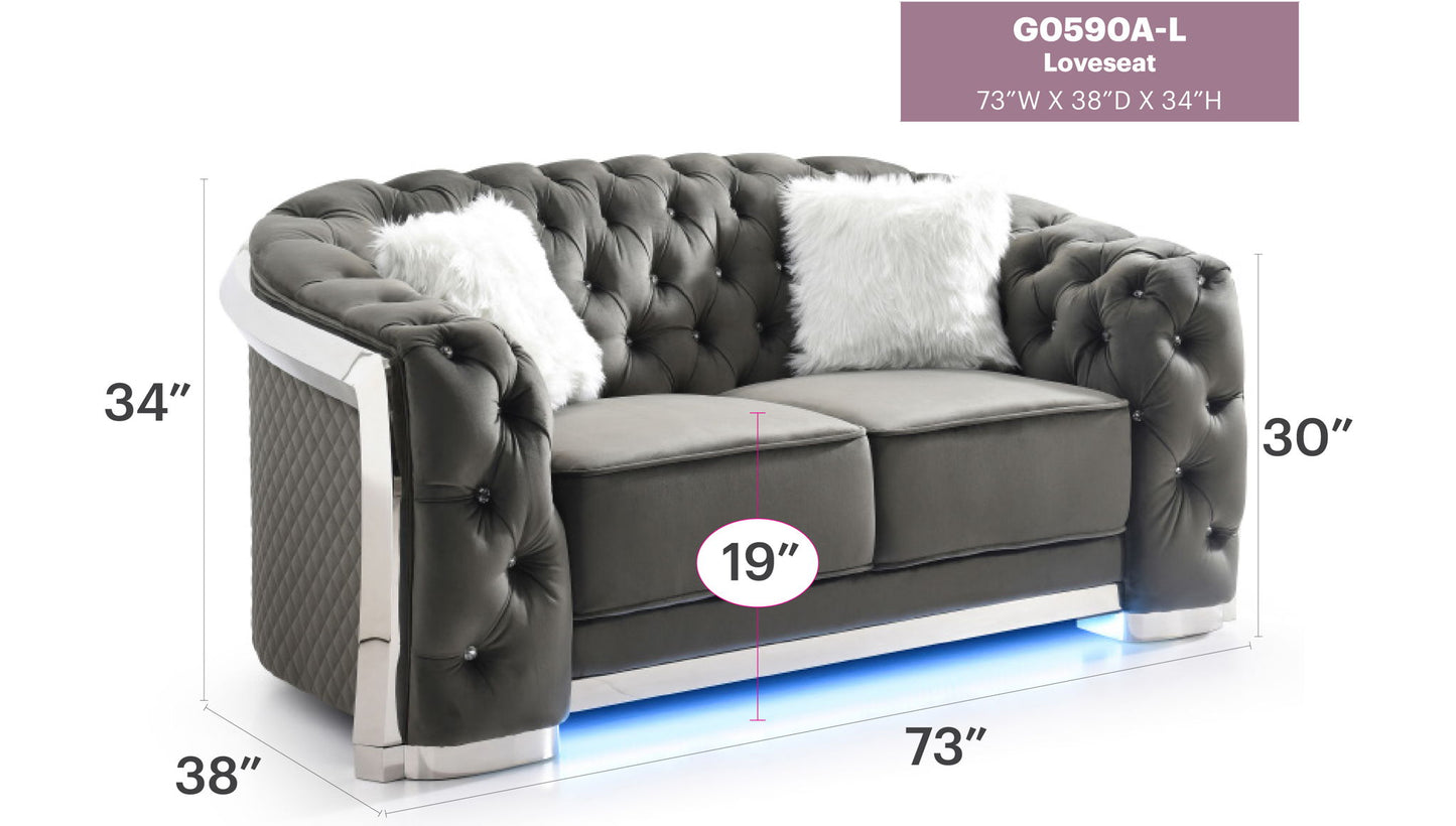 Glory Furniture - Sapphire - Loveseat