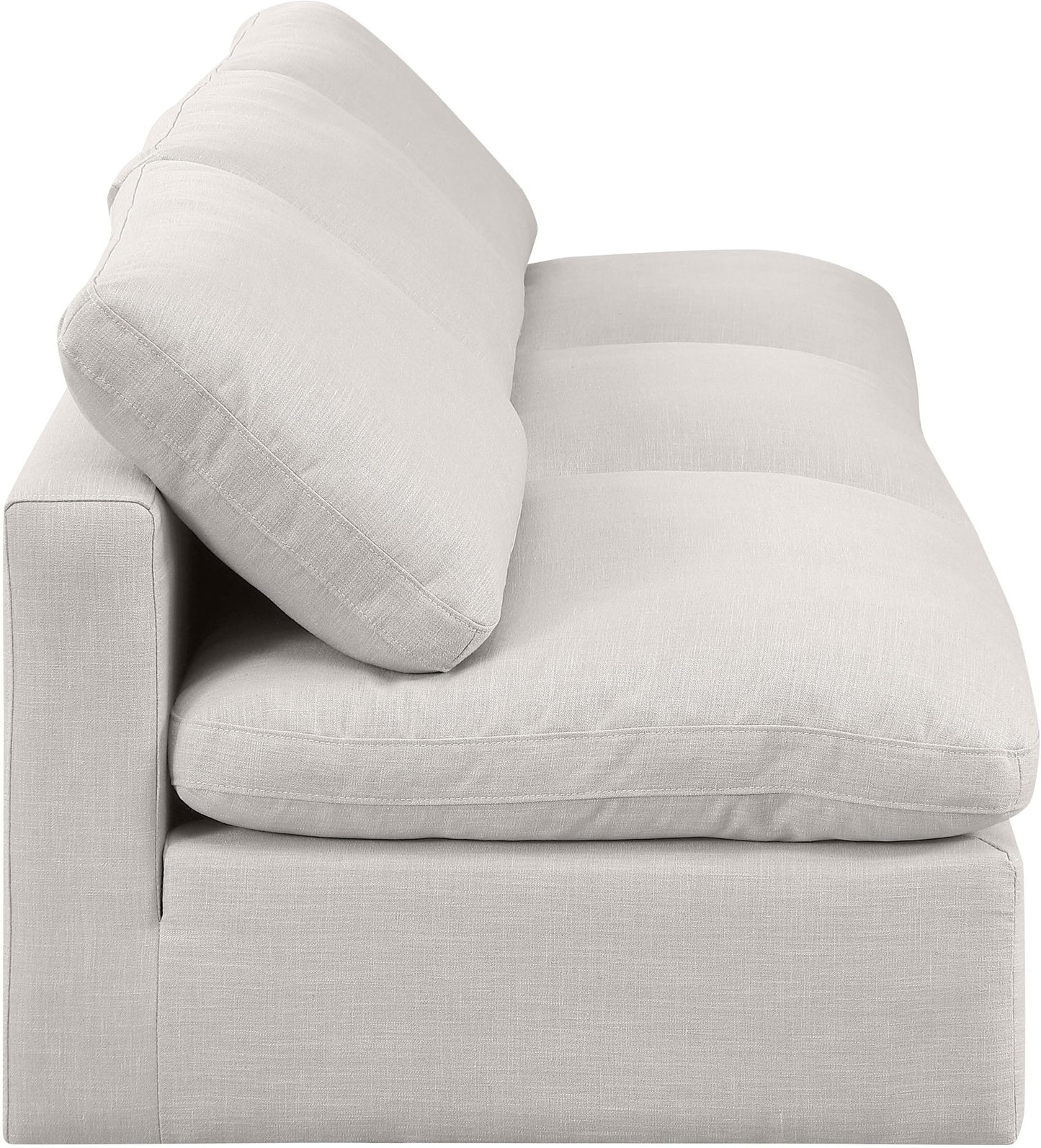 Indulge - Linen 3 Seat Modular Armless Sofa