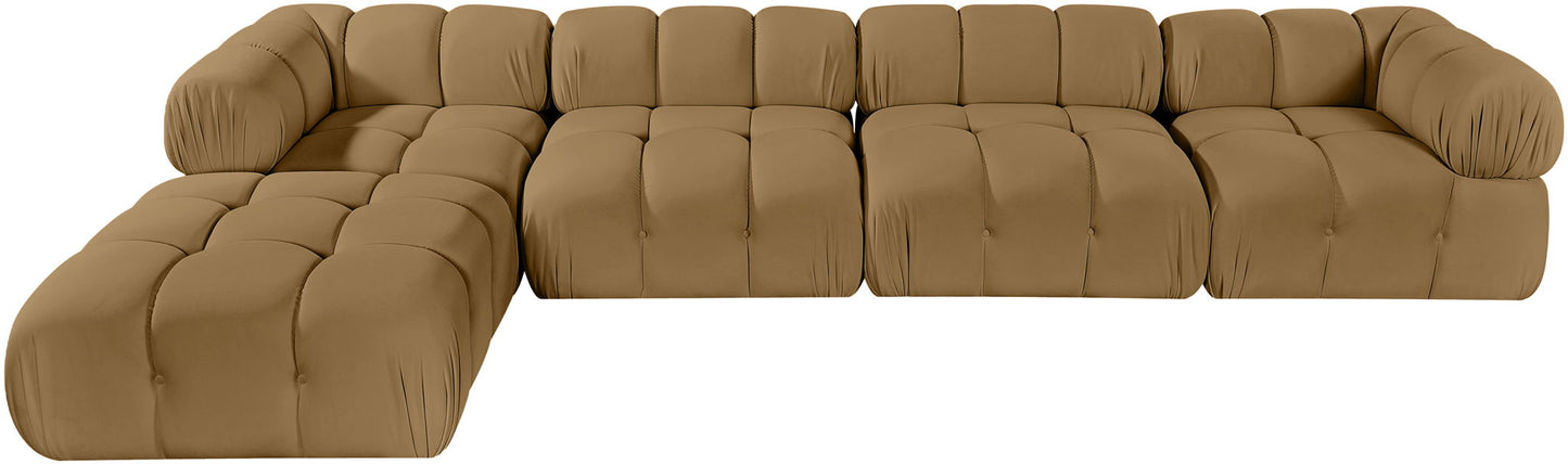 Orin - Fabric Velvet 5 Piece Modular Sectional