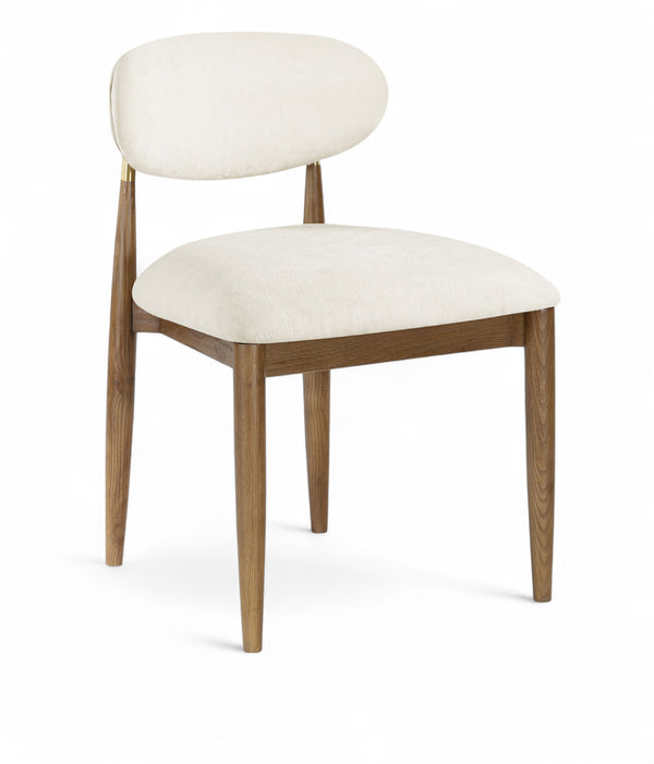 Riccio - Fabric Dining Side Chair (Set of 2) - Walnut Frame