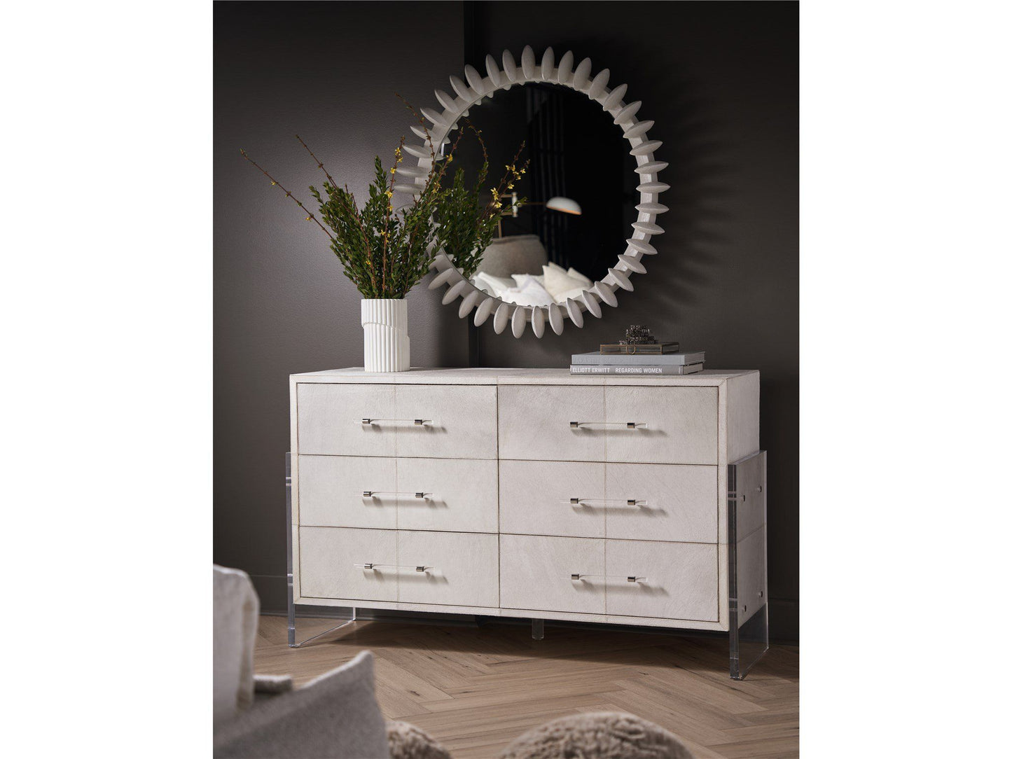New Modern - Solstice Mirror - White