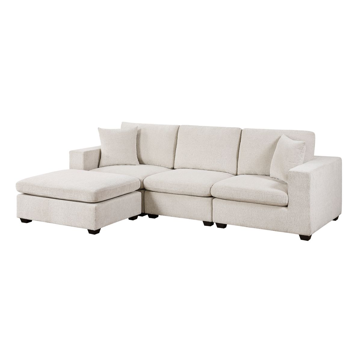 Serenity 4-Piece Modular Sectional with Ottoman