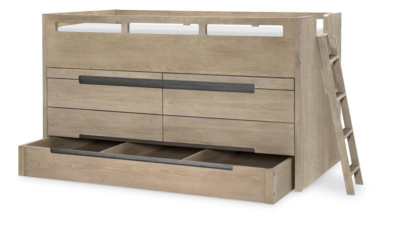 District - Complete Captains Bed - Weathered Oak