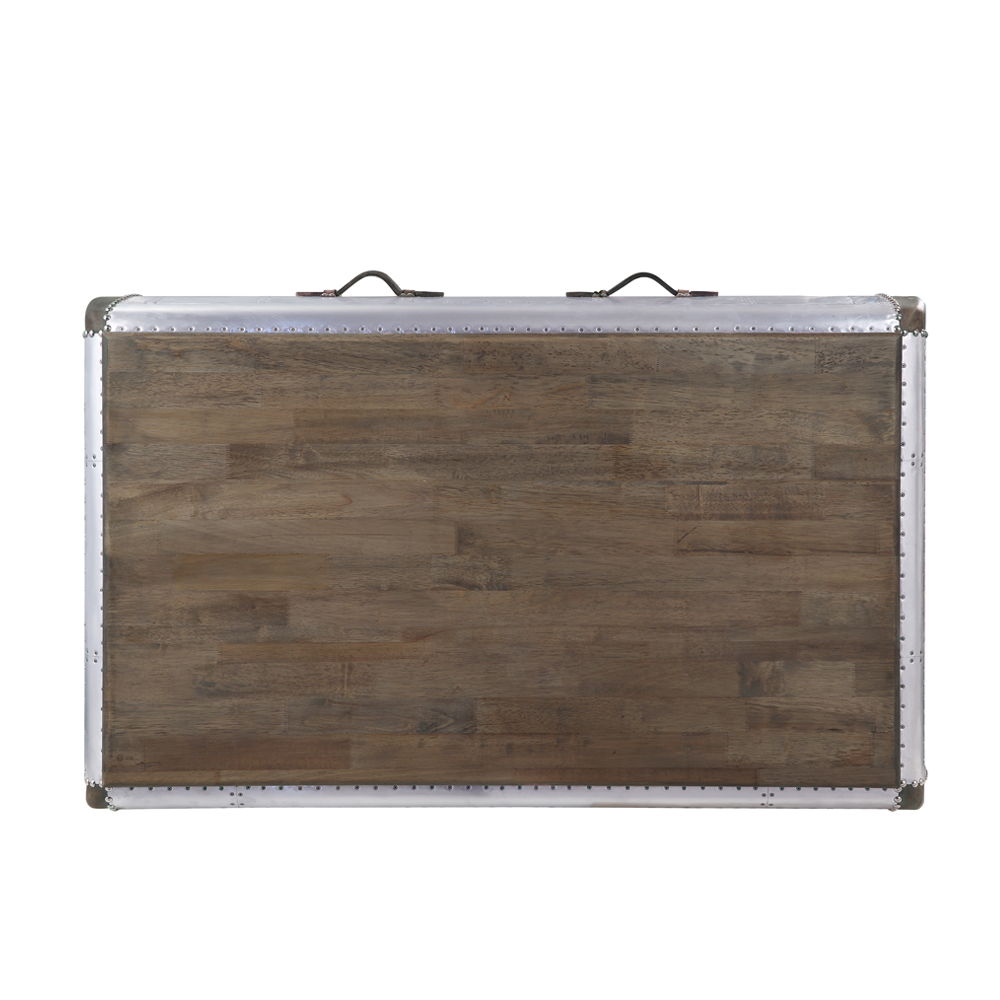 Brancaster - Coffee Table - Antique Oak & Aluminum