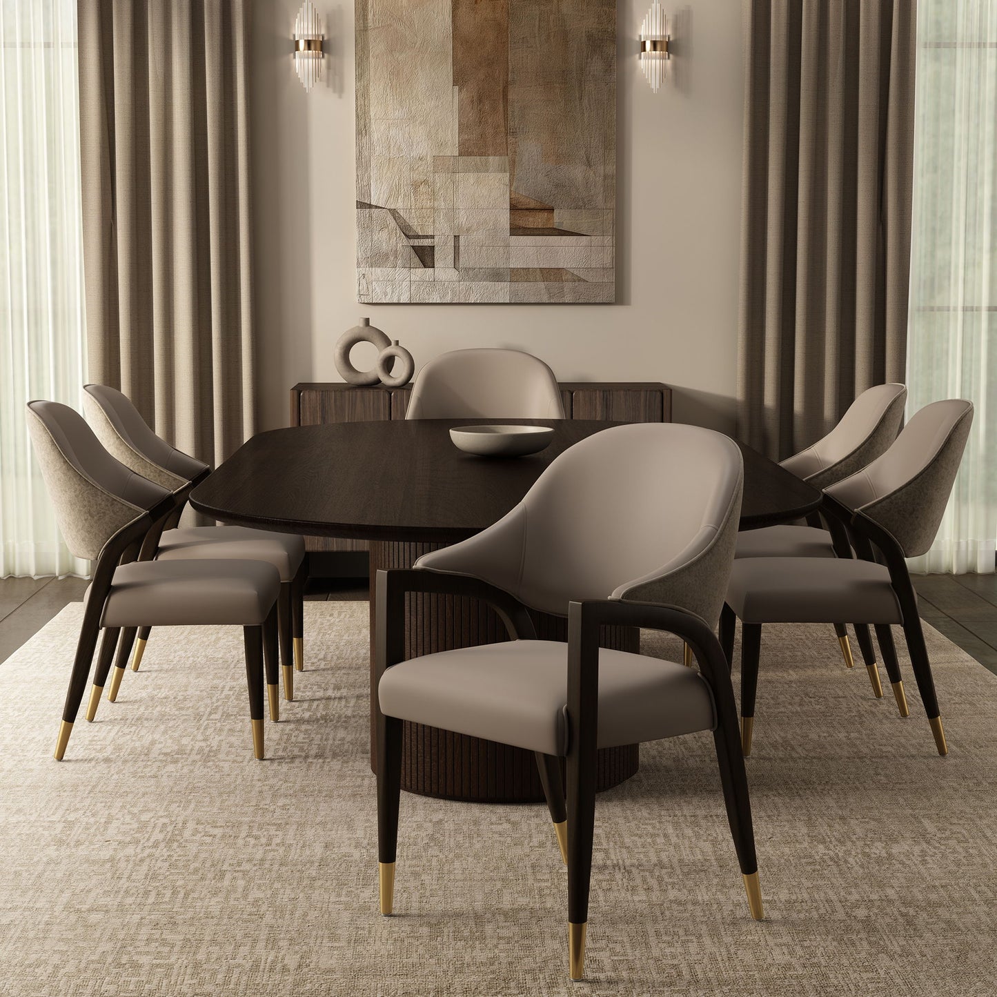 Manhattan Collette - Wood Upholstered Armchair