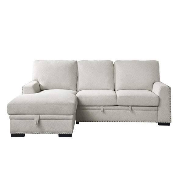 Morelia 2-Piece Sectional with Pull-out Bed and Left Chaise with Hidden Storage