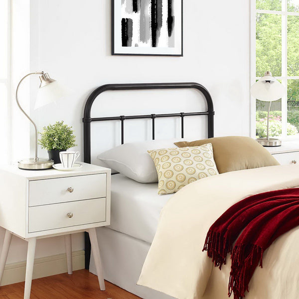 Serena Steel Headboard - Twin, Brown