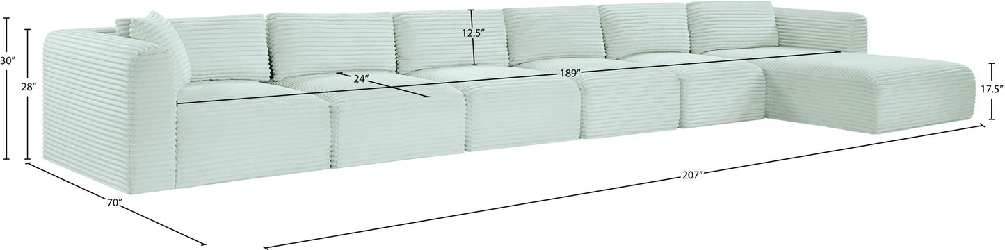 Shaggy - 6 Piece Modular Sectional With Chaise