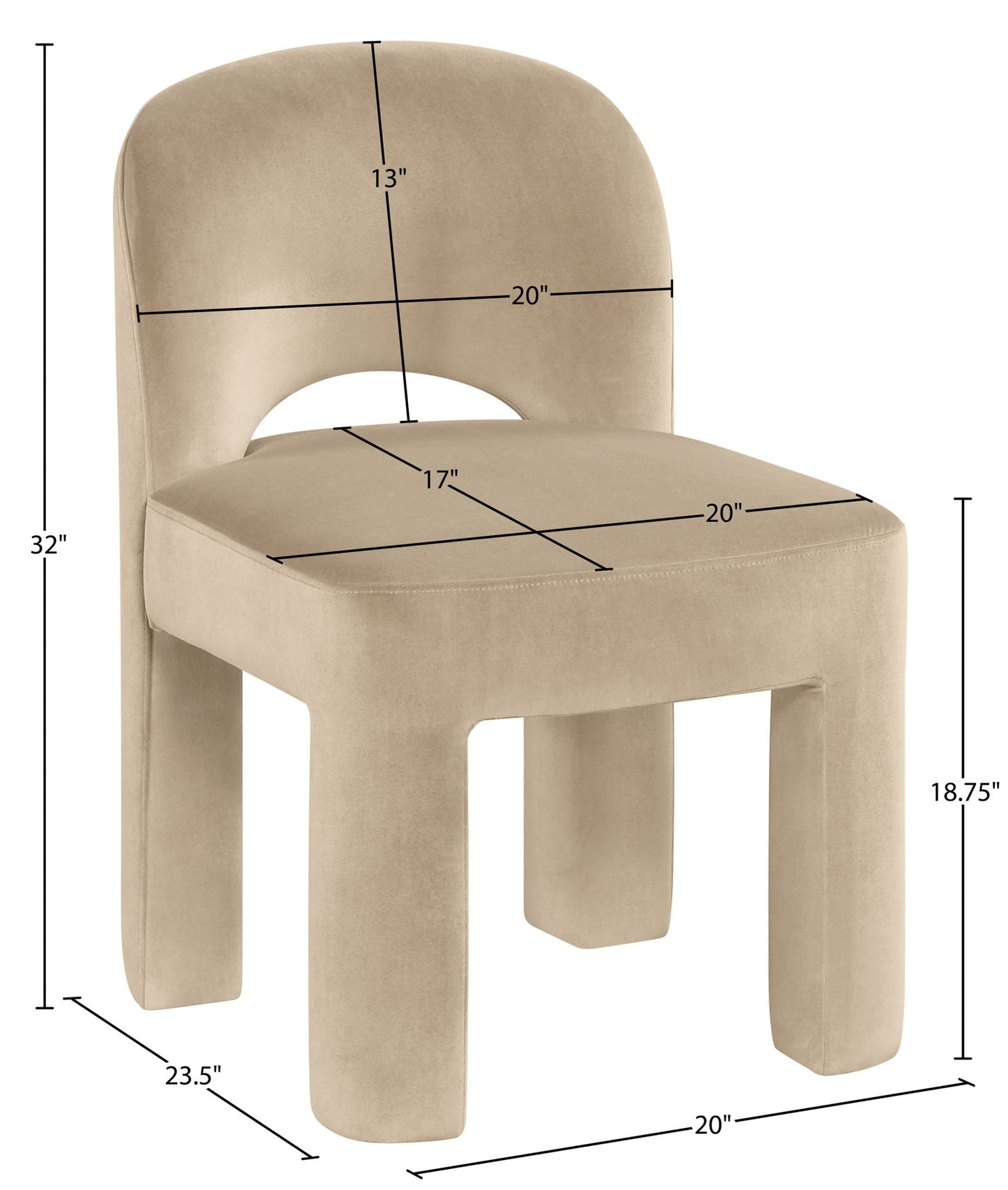 Celine - Velvet Performance Fabric Upholstered Dining Chair (Set of 2)