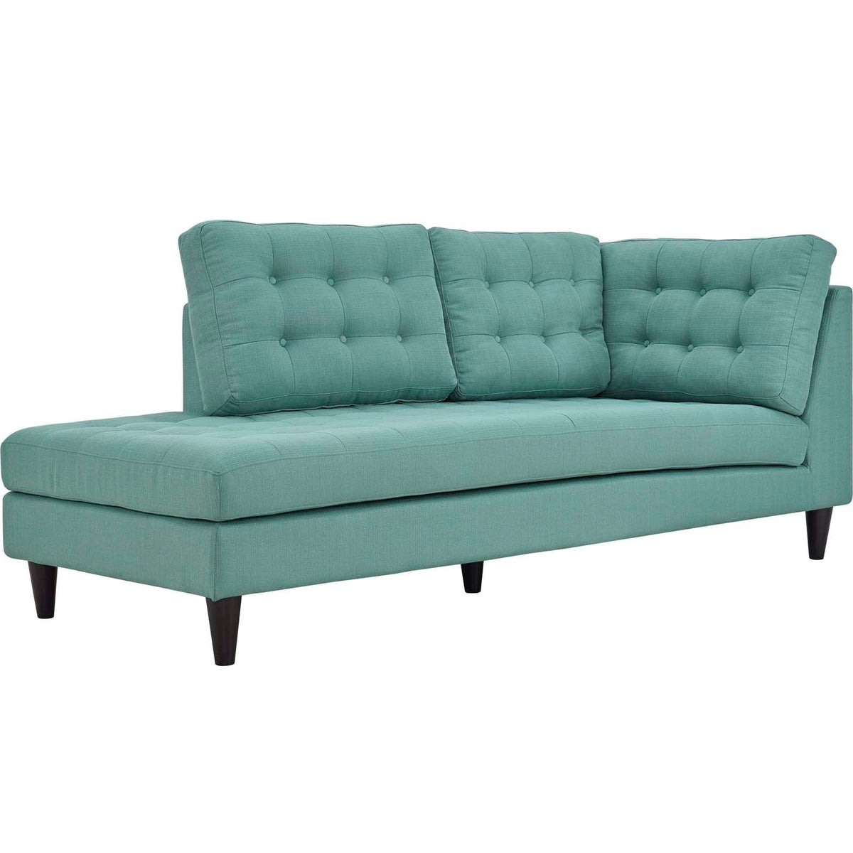 Empress Upholstered Fabric Left Facing Bumper - Laguna