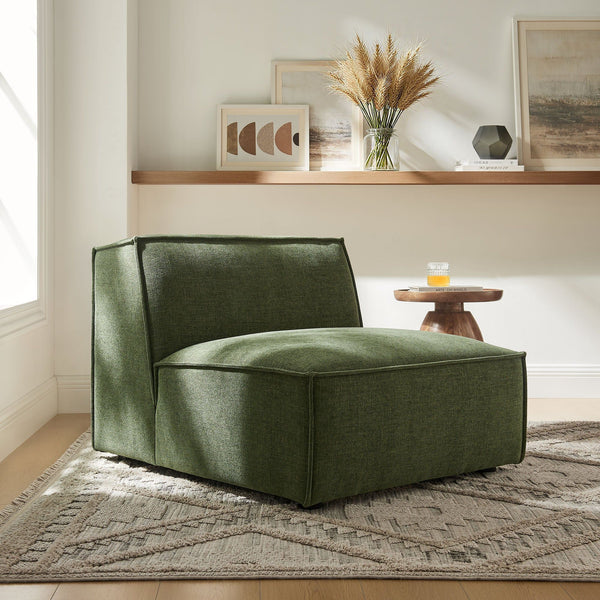 Restore Performance Fabric Upholstered Armless Modular Chair - Foliage