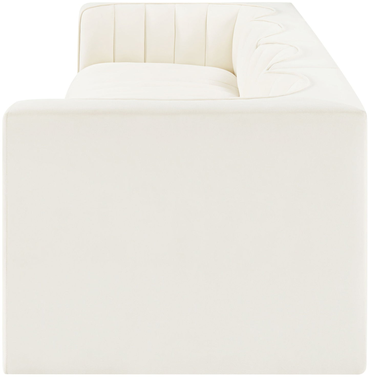 Rummi - Velvet Performance Fabric Upholstered 4 Piece Modular Sofa