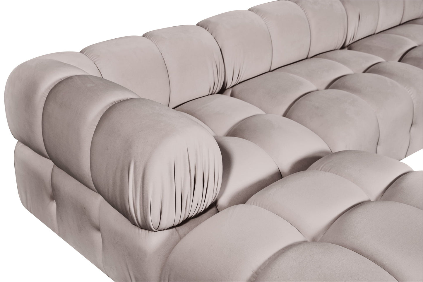 Orin - Velvet 4 Piece Modular Sectional With Chaise