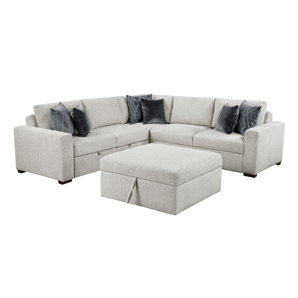 Isla 4-Piece Sectional with Pull-out Bed and Ottoman