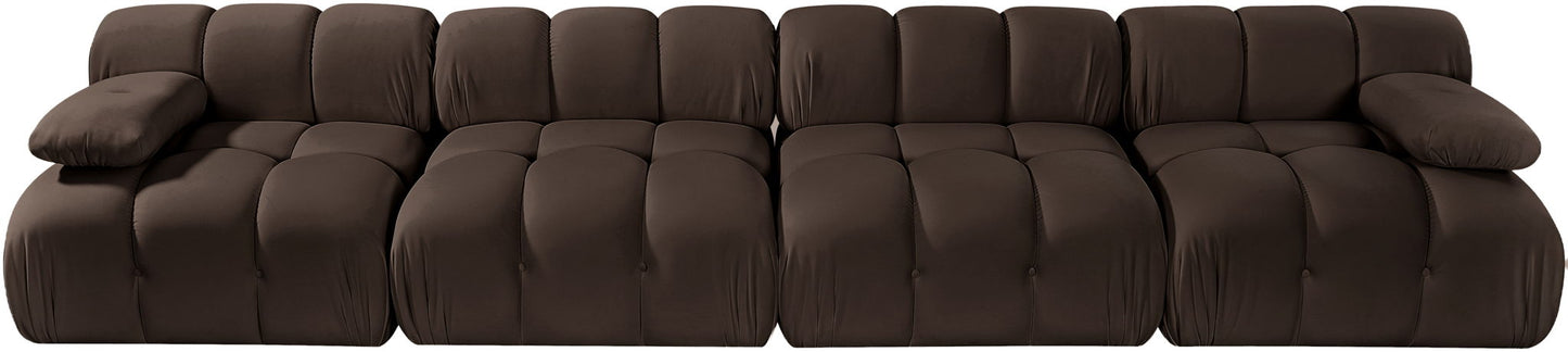 Orin - Velvet 4 Piece Modular Sofa
