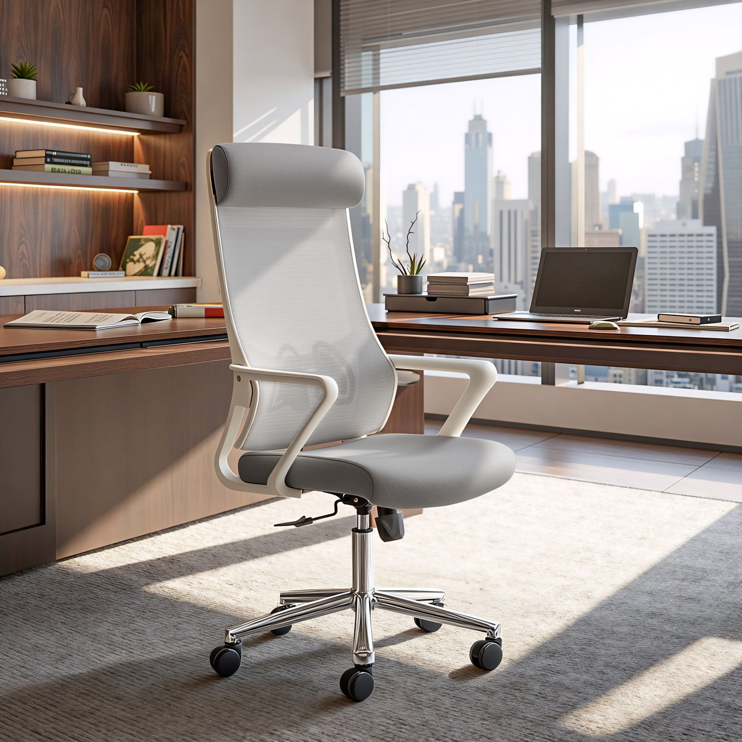 Jett - High Back Office Chair - Light Gray