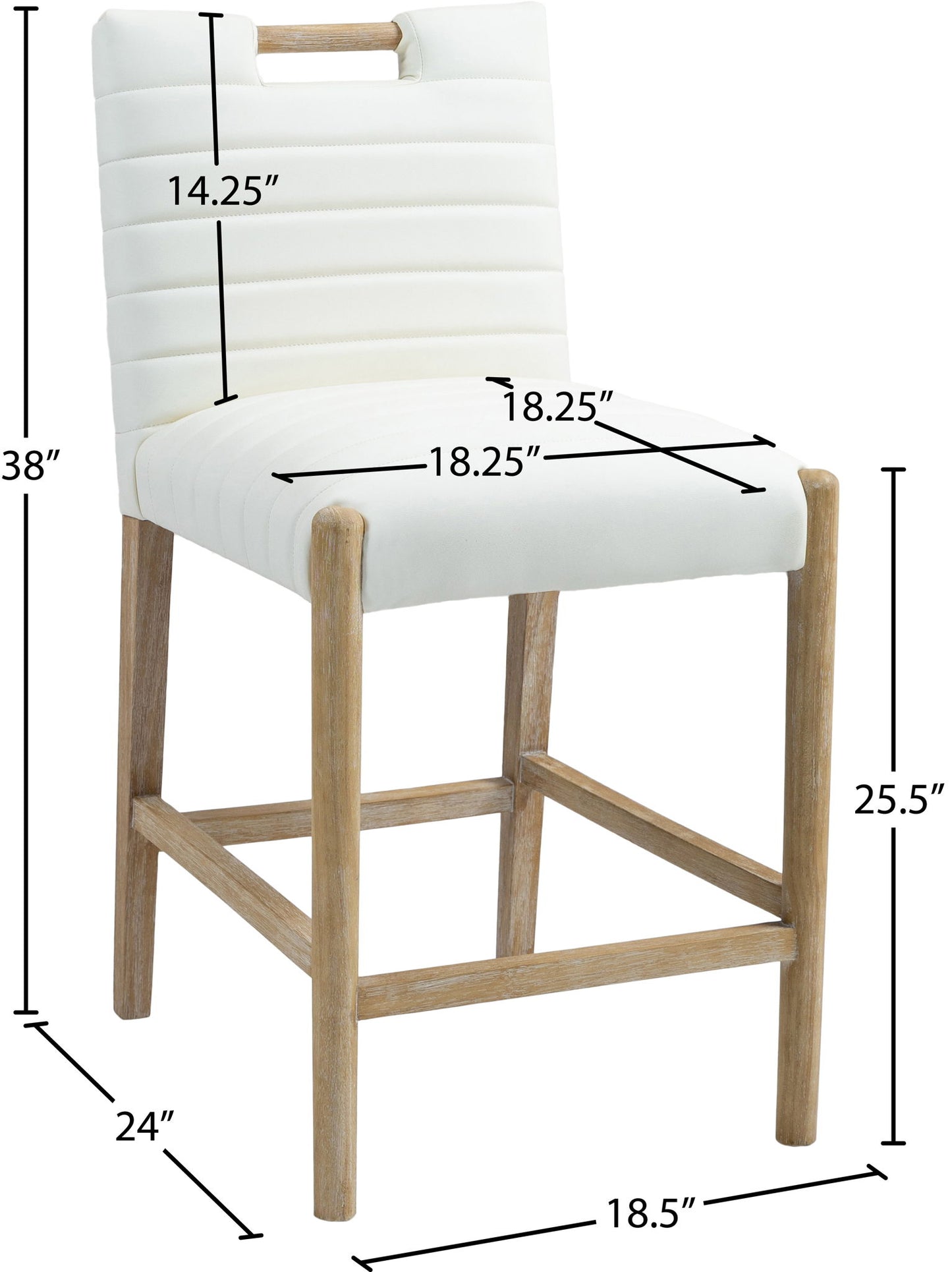 Aimee - Counter Stool - Light Brown Legs