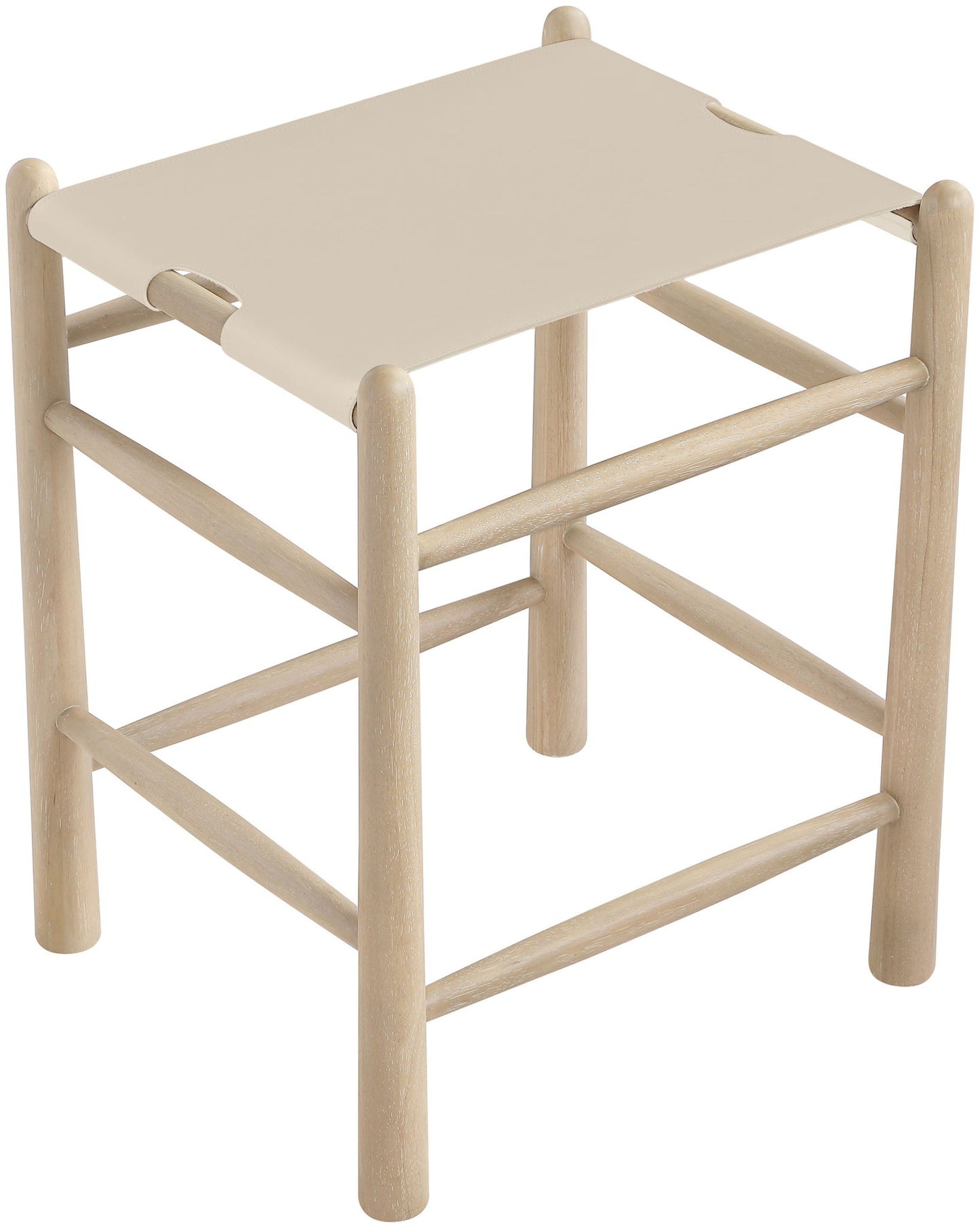 Santos - Backless Counter Stool With Stained Natural Base