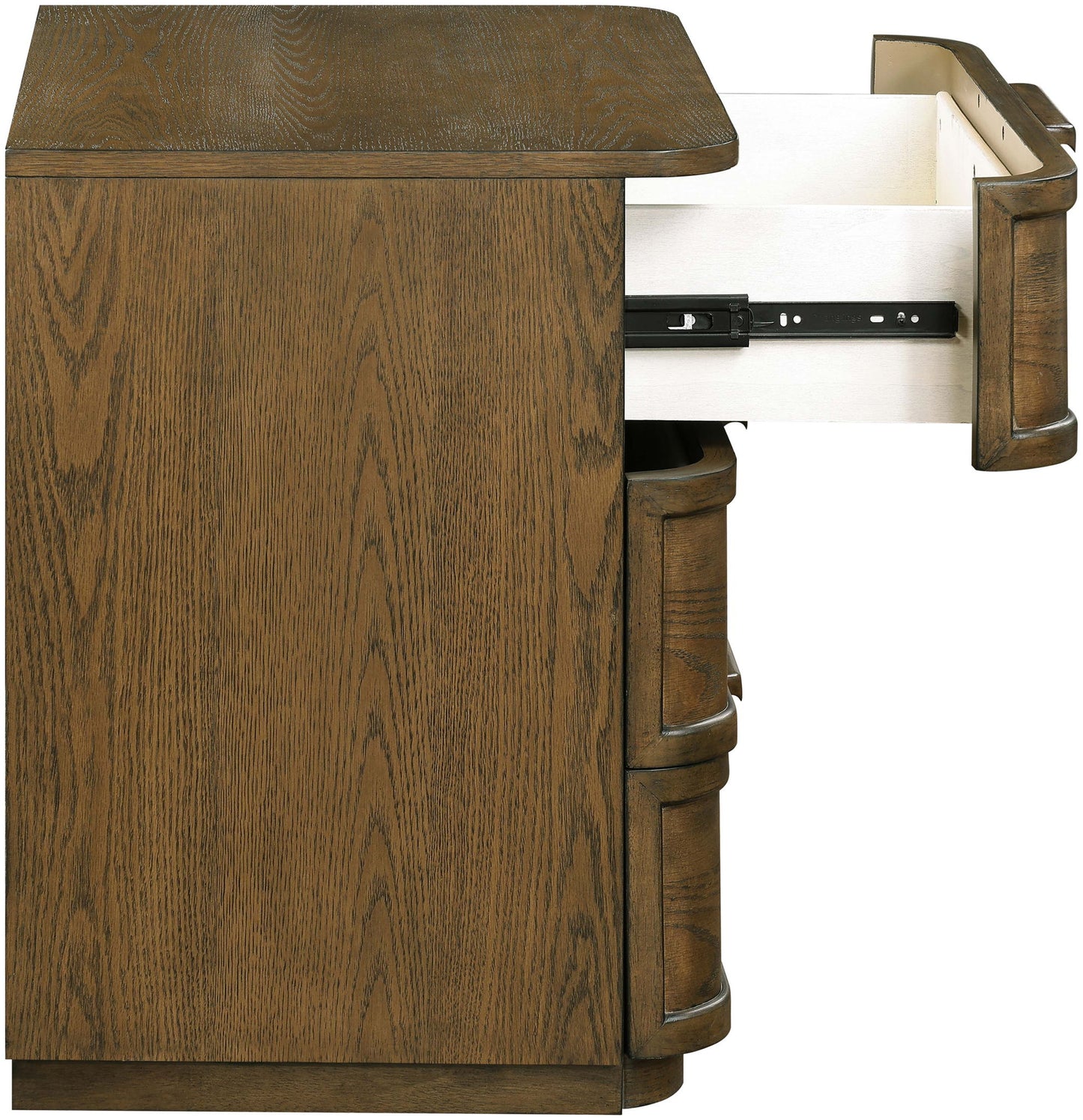 Tiberio - Oak Veneer And Solid Wood Nightstand