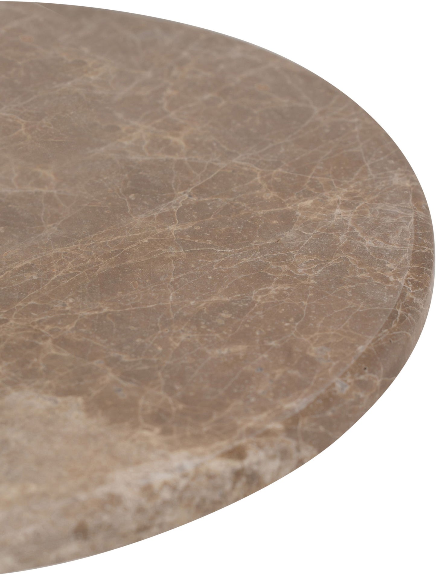 Helix - Genuine Marble Top And Aluminum Base End / Side Table