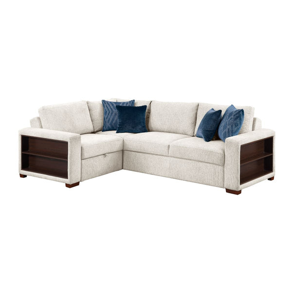 Isla 3-Piece Sectional with Pull-out Bed and Click Motion Back