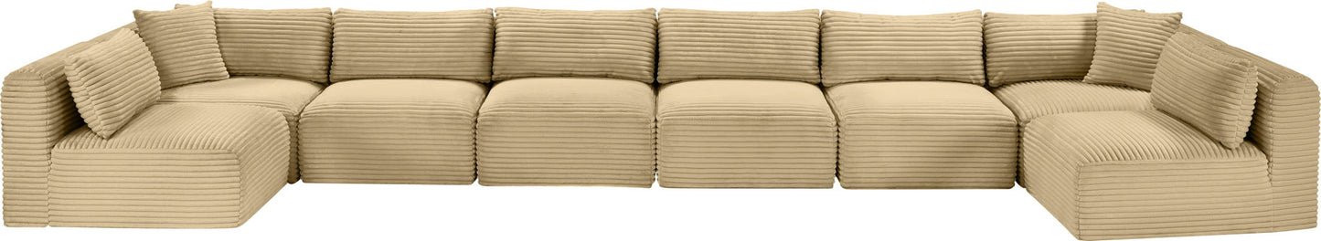 Shaggy - 8 Piece Modular U-Shaped Armless Sectional