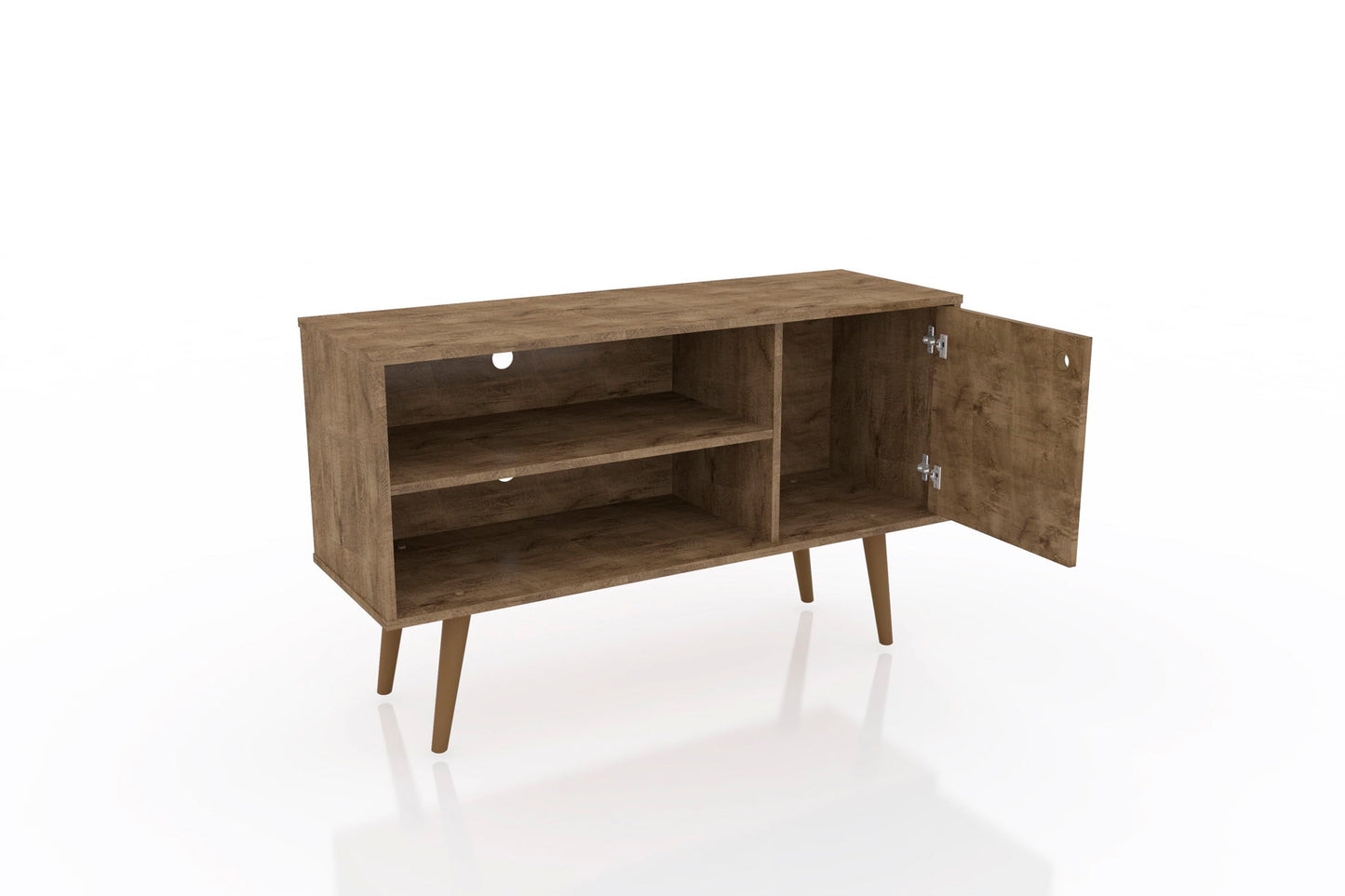 Manhattan Liberty - TV Stand With Rustic Brown Frame