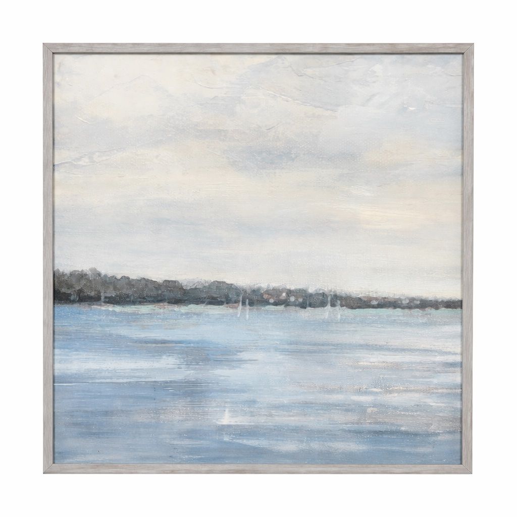 Serene Horizon I Framed Print - Blue