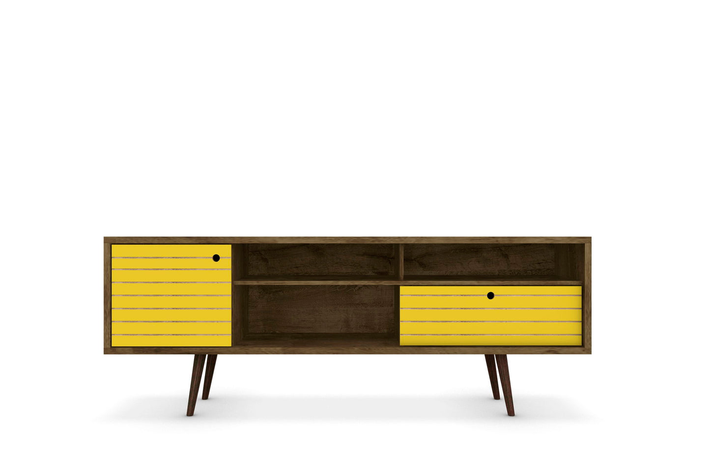 Manhattan Liberty - 71" TV Stand With Rustic Brown Frame