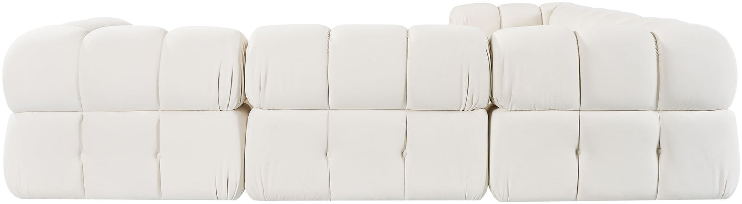Orin - Velvet 5 Piece Modular Corner Sectional