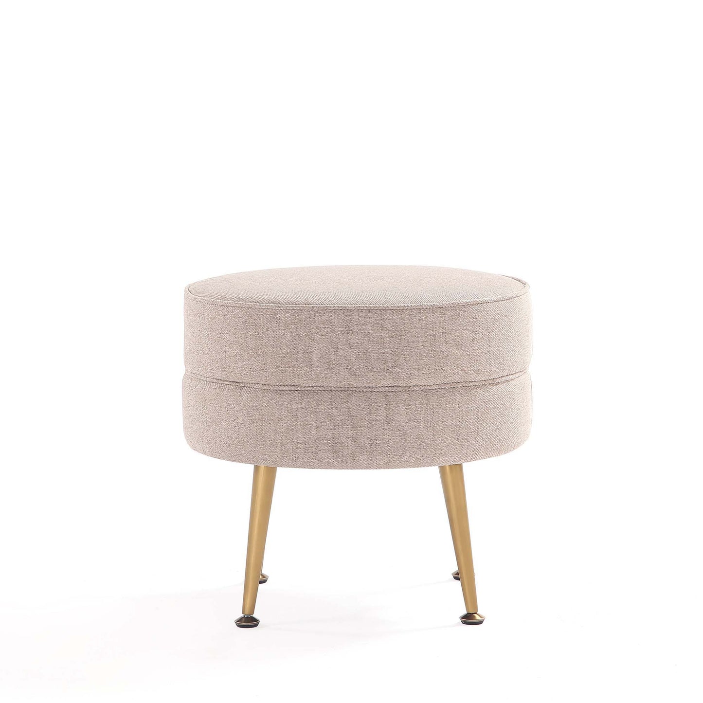 Manhattan Bailey - Accent Ottoman With Gold Chrome Legs