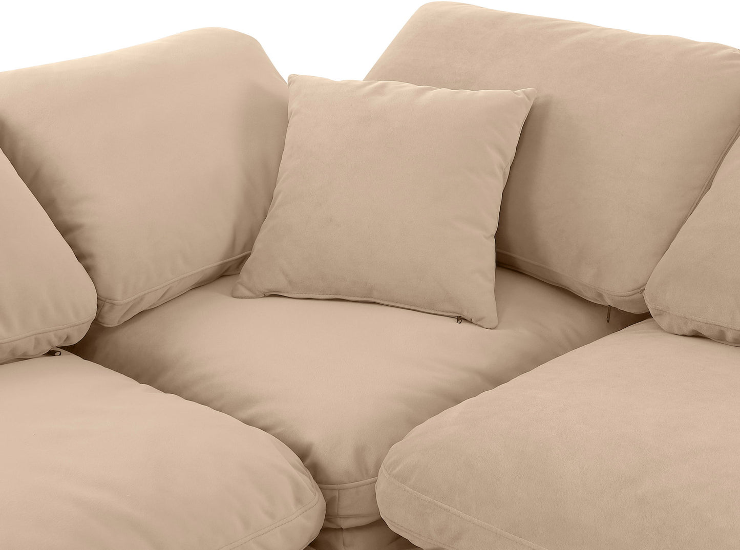 Indulge - Velvet 7 Piece Modular U-Shaped Sectional