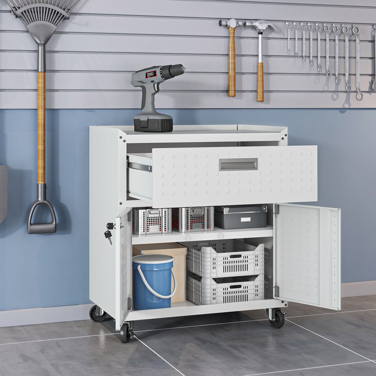 Manhattan Fortress - Rolling Garage Cabinet