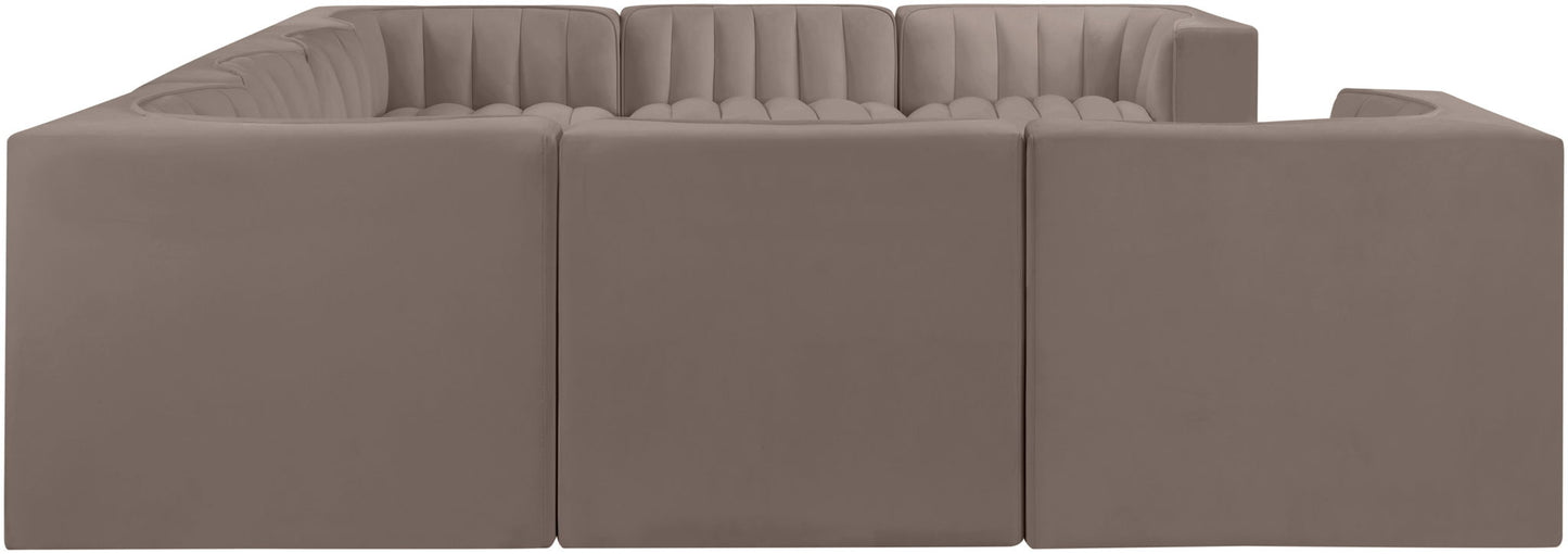 Rummi - Velvet Performance Fabric Upholstered Modular Sectional