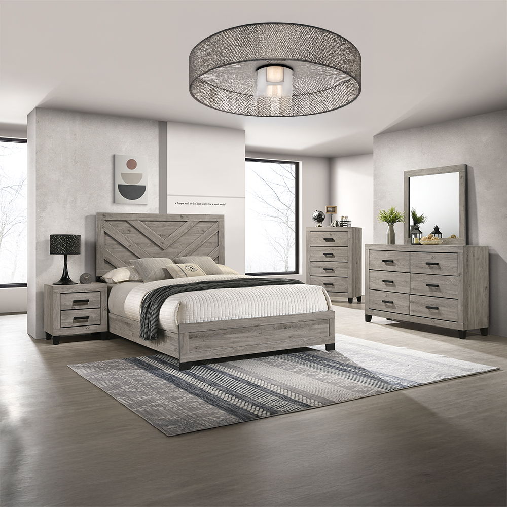 Mari - Mirror - Light Gray Finish