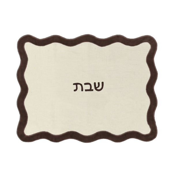Organic Cotton / Linen Wavy Challah Cover