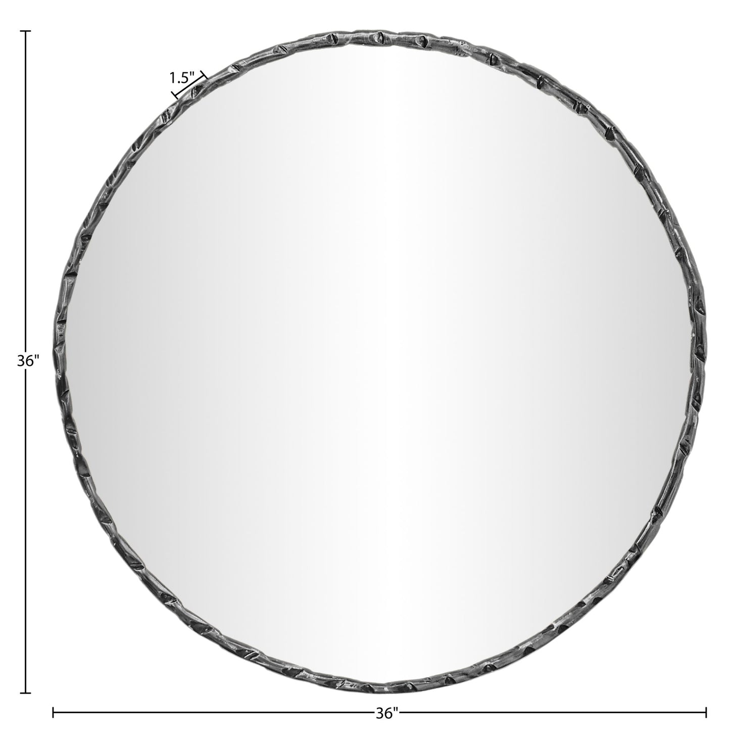Hammer - Round Iron Mirror