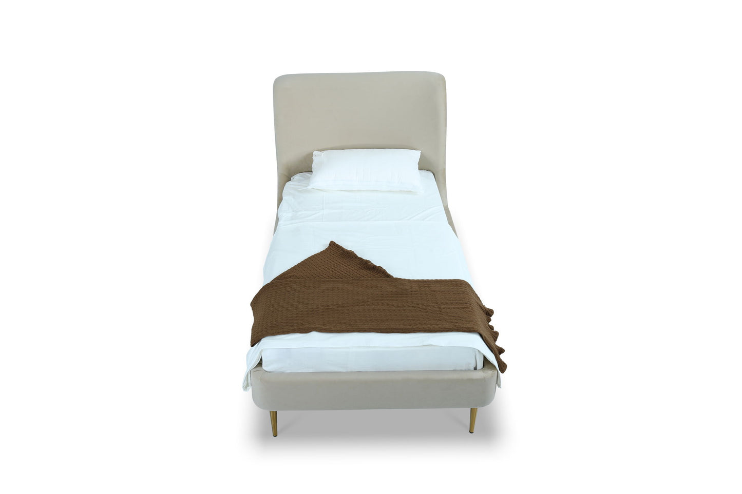 Manhattan Heather - Bed With Gold Legs