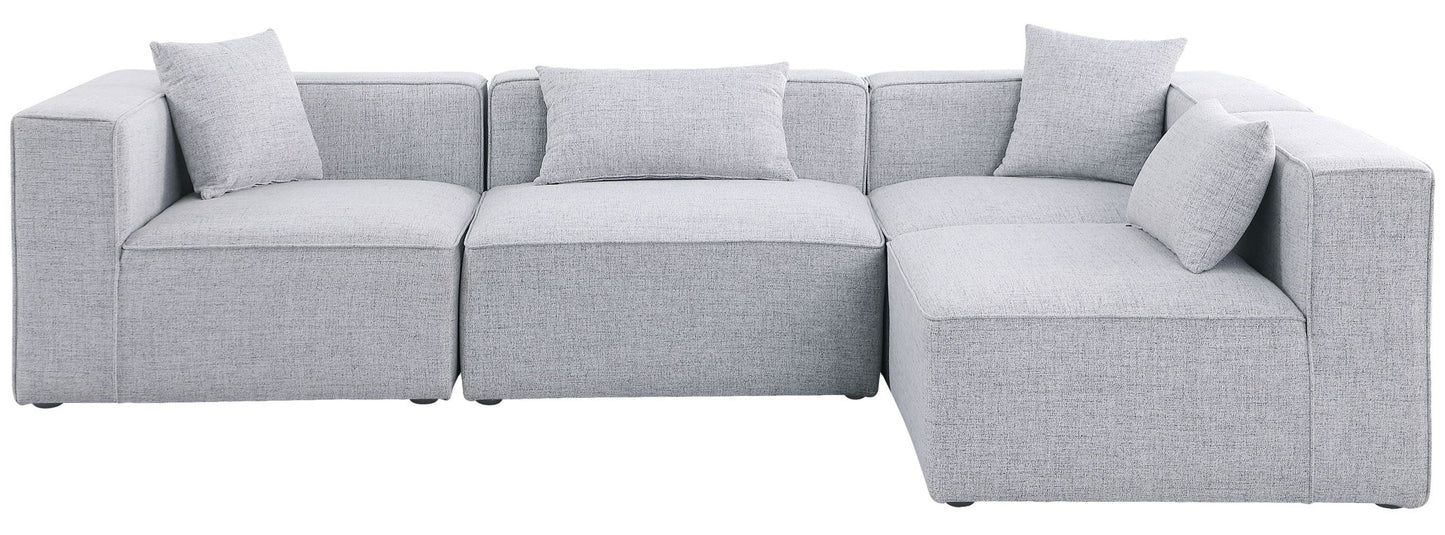 Cube - Linen 4 Piece Modular Corner Sectional