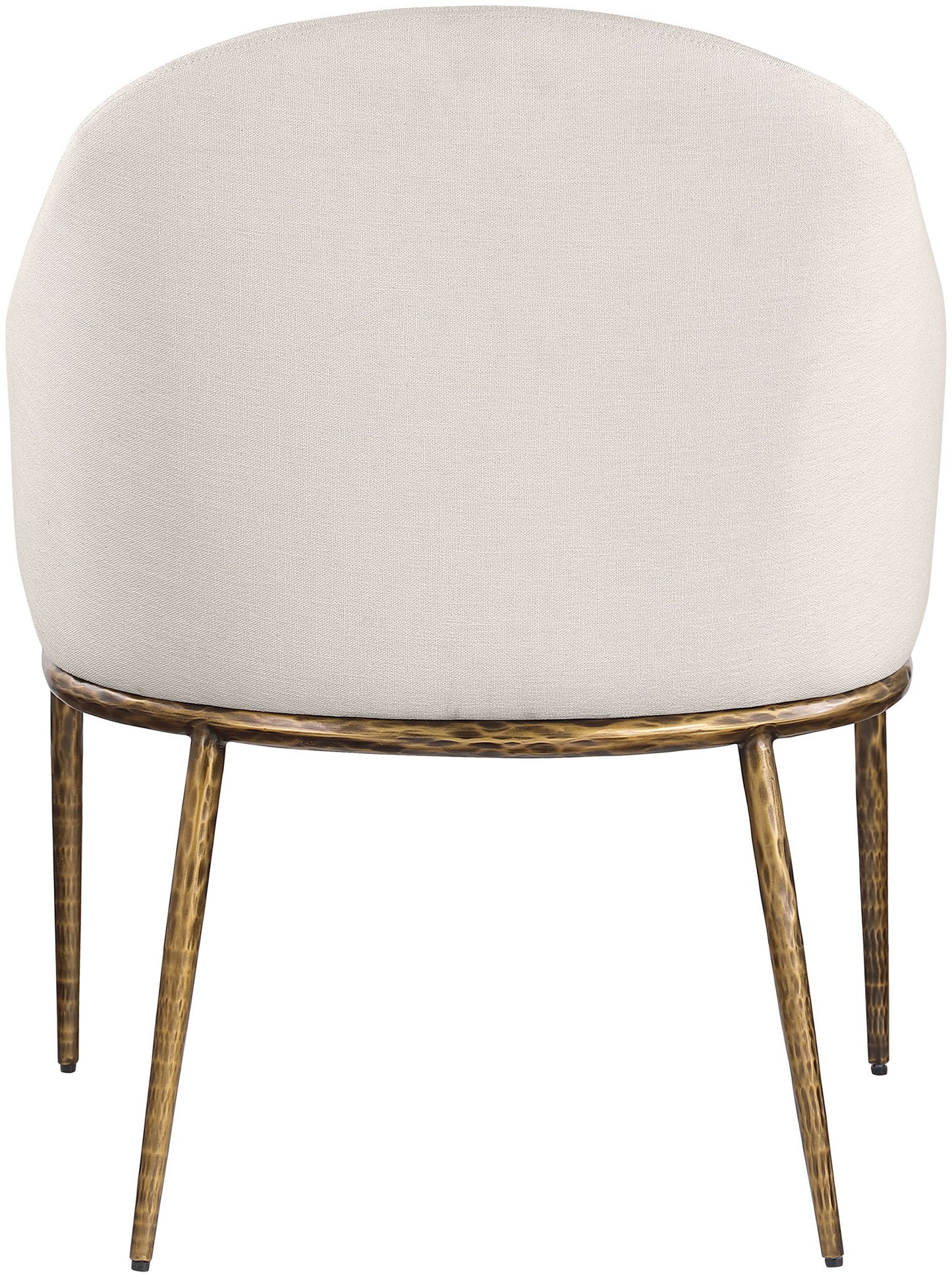 Ferro - Upholstered Dining Arm Chair With Brushed Gold Legs