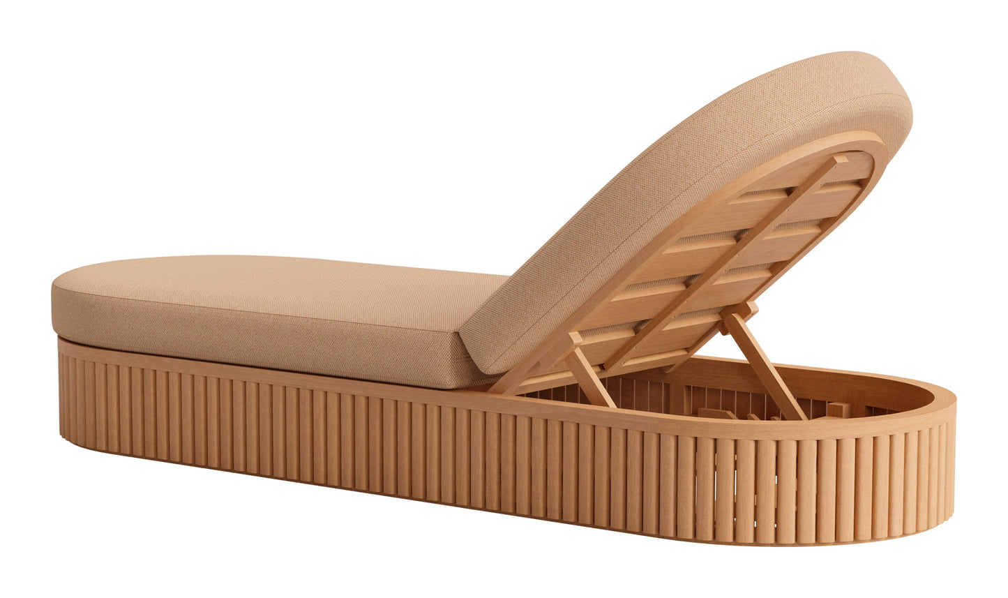 Sakina - Chaise Lounge - Brown