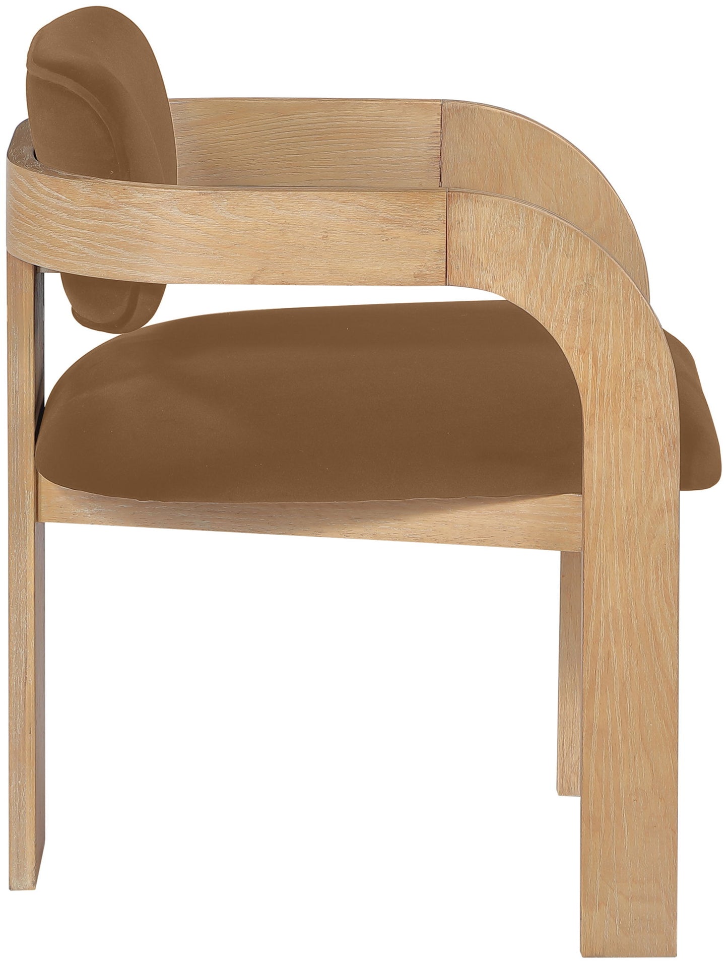 Cedra - Velvet Performance Fabric Upholstered Dining Chair (Set of 2) - Natural Frame