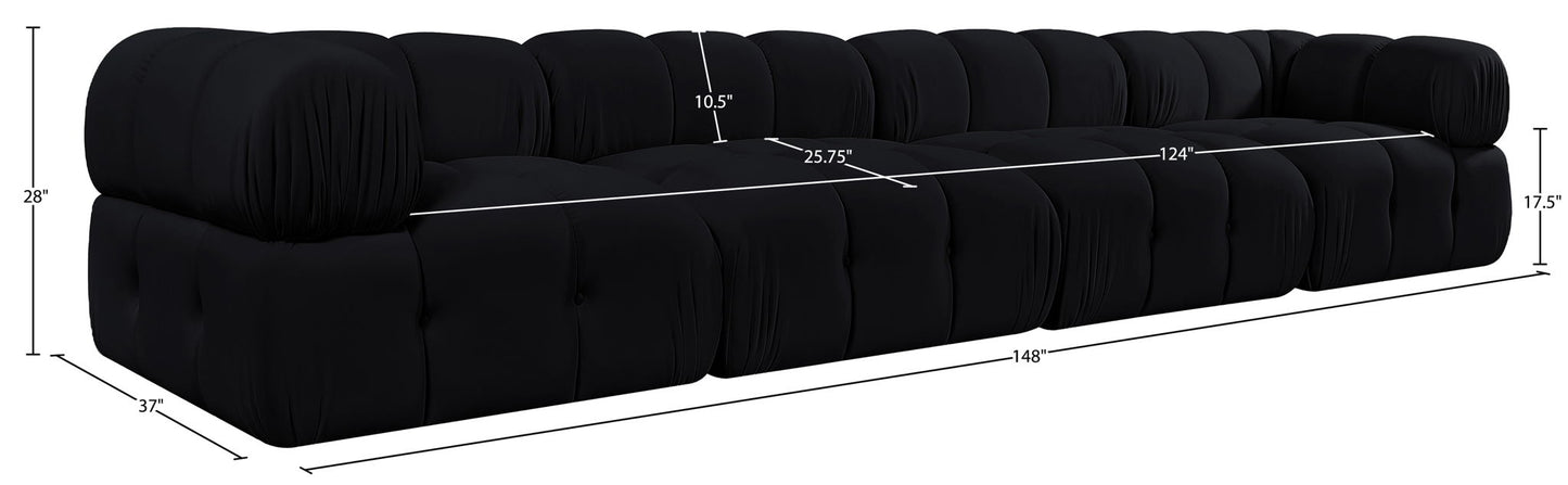 Orin - Fabric Velvet 4 Piece Modular Sofa