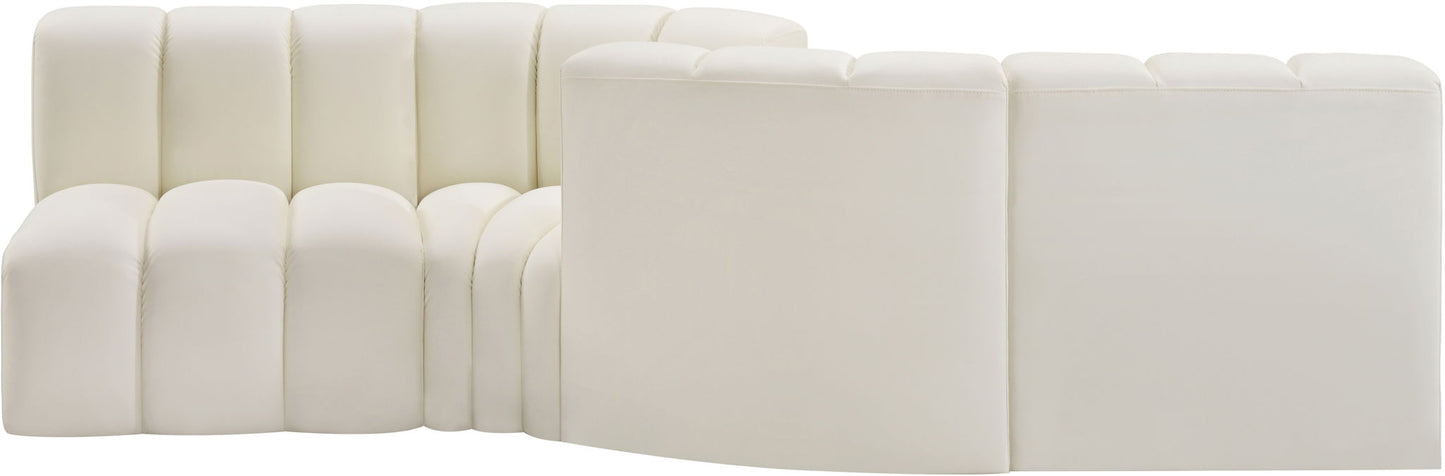 Arc - Faux Leather 4 Piece Sofa