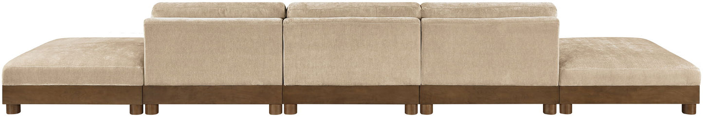 Turin - Chenille Fabric Upholstered Modular Sectional - Beige