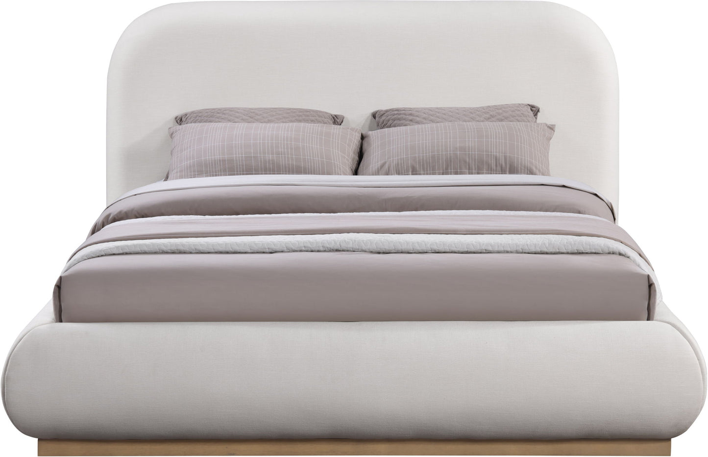 Vaughn - Linen Bed With Natural Base