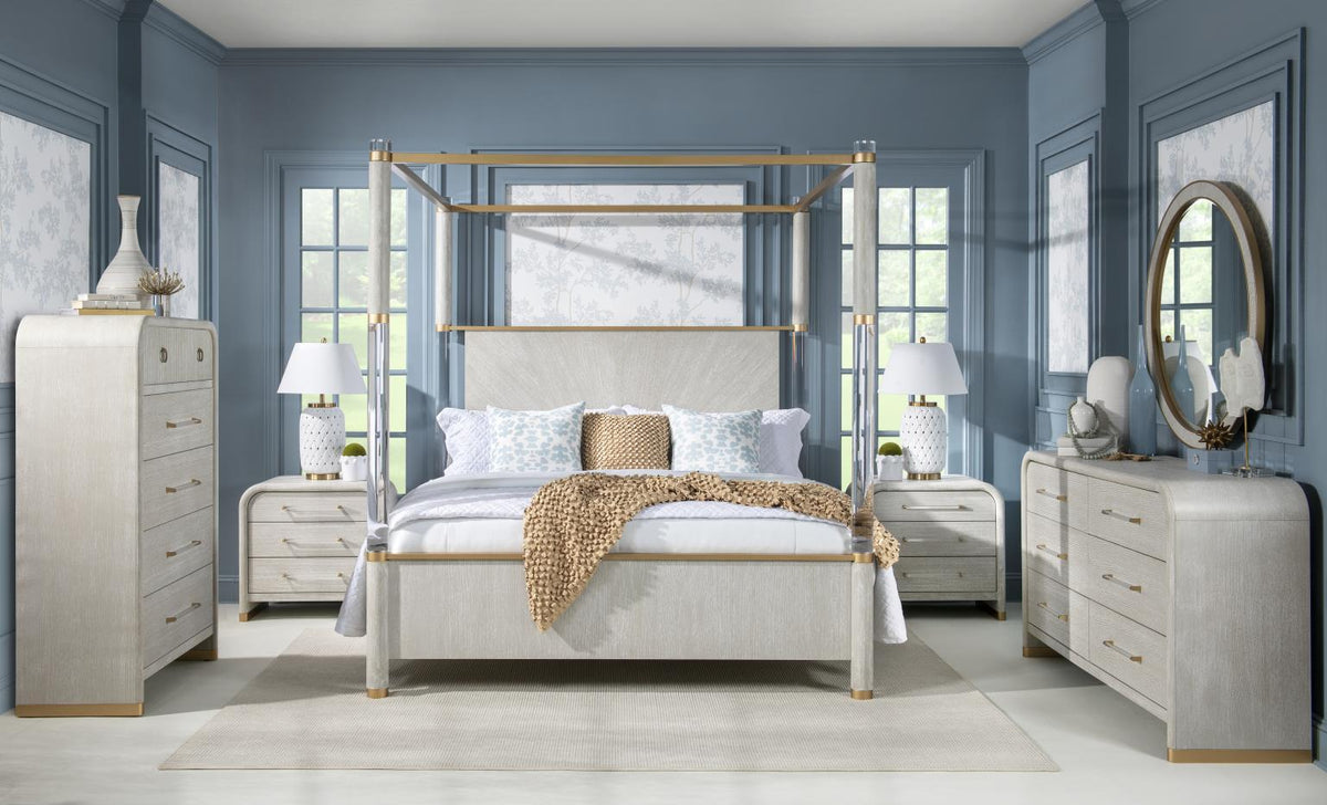 Miramar - Three Drawer Nightstand - Oyster